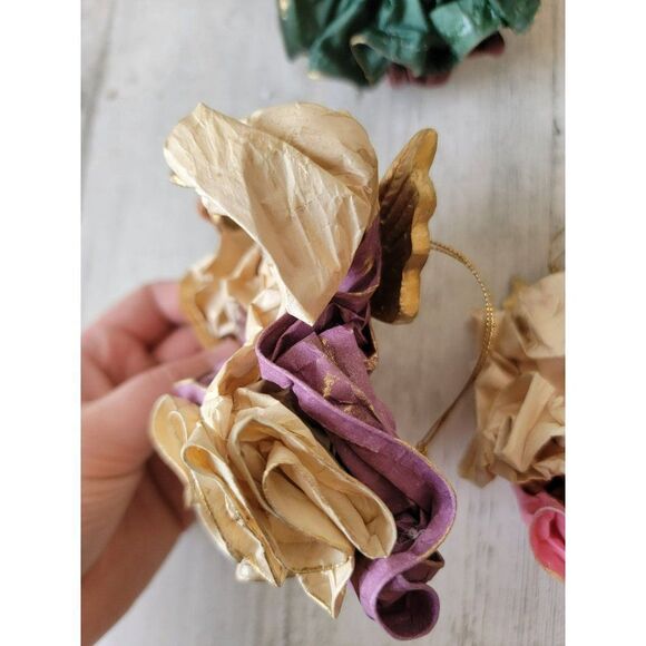 Rustic cherub Angel instrument band set horn violin Xmas ornament - Picture 9 of 15